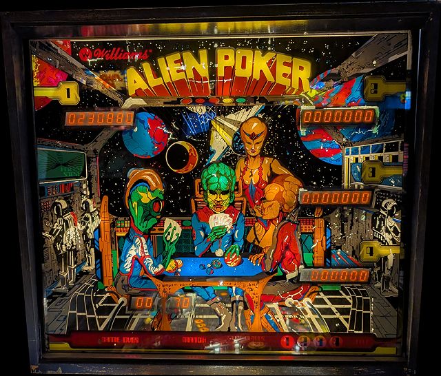 Alien Poker backglass
