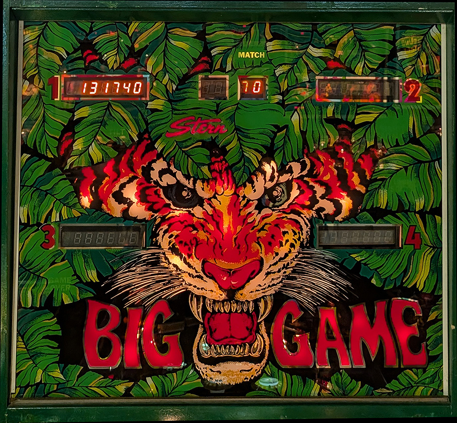 Big Game backglass