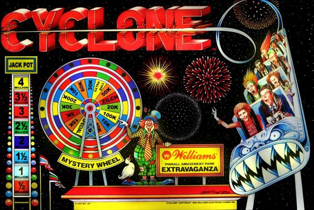 Cyclone backglass