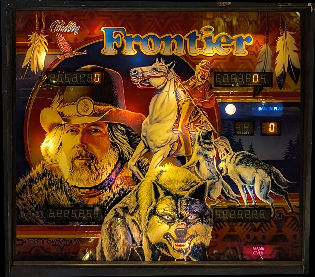 Frontier backglass