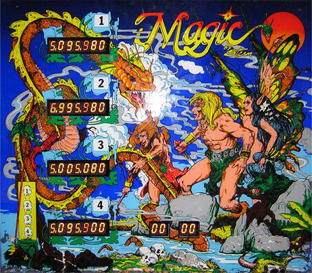 Magic backglass