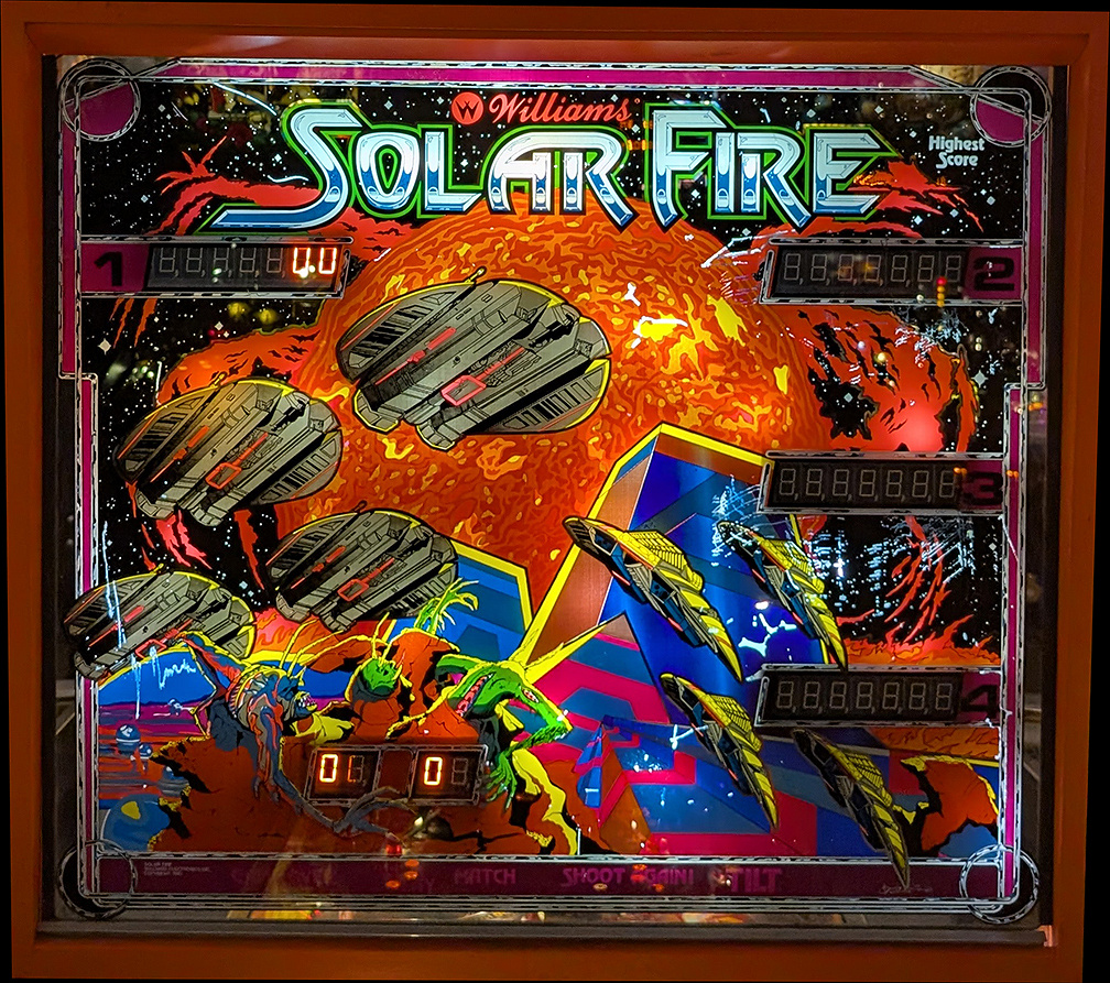 Solar Fire backglass