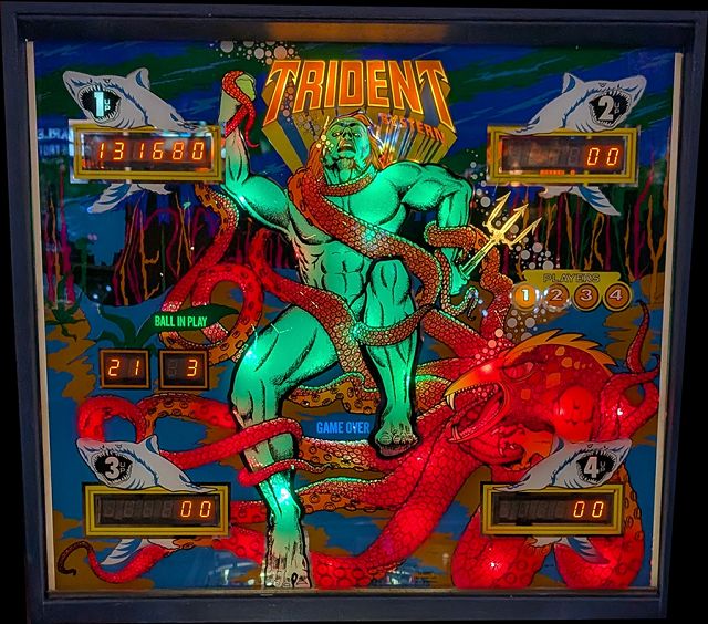 Trident backglass
